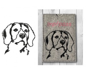 Stickdatei - Beagle 2 Silhouette